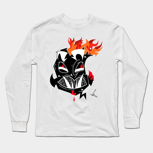 FlameHead_1 Long Sleeve T-Shirt by AKC